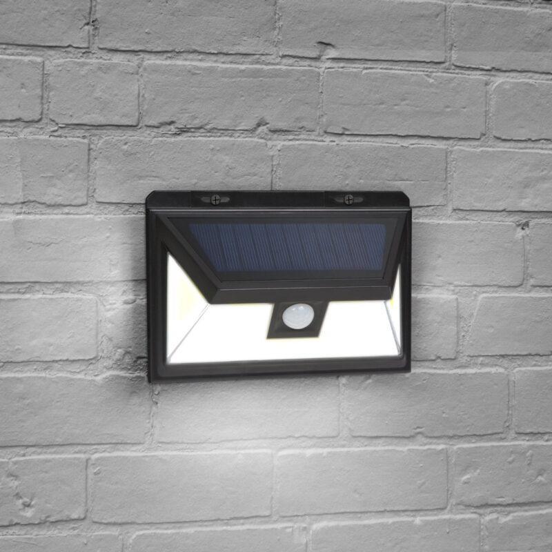 reflector solar cu senzor de miscare 3 led uri cob 5w 300lm ip65 phenom lighting 55286 1