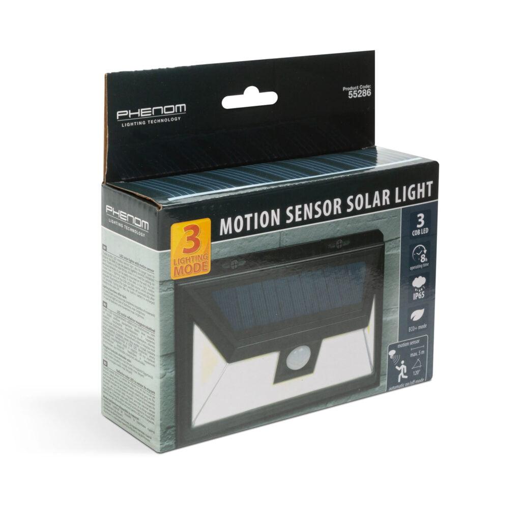 reflector solar cu senzor de miscare 3 led uri cob 5w 300lm ip65 phenom lighting 55286 2
