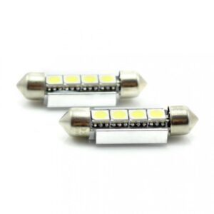 set 2 becuri led 12v 3w 72lm sofit 39mm canbus plafoniera carguard