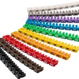 set cleme de marcare a cablurilor cifre 0 9 max 4mm 100buc goobay