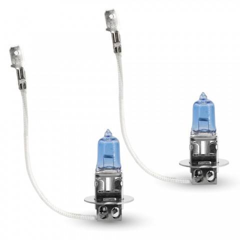 set de 2 becuri halogen h3 55w 50 alb xenon 12v carguard 1