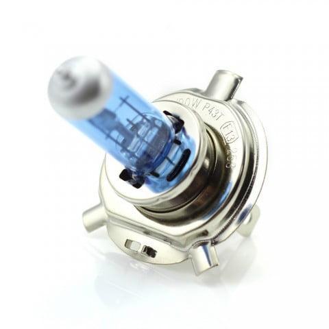 set de 2 becuri halogen h4 90w 110 intensitate alb xenon 12v carguard 3