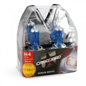 set de 2 becuri halogen h4 90w 110 intensitate alb xenon 12v carguard