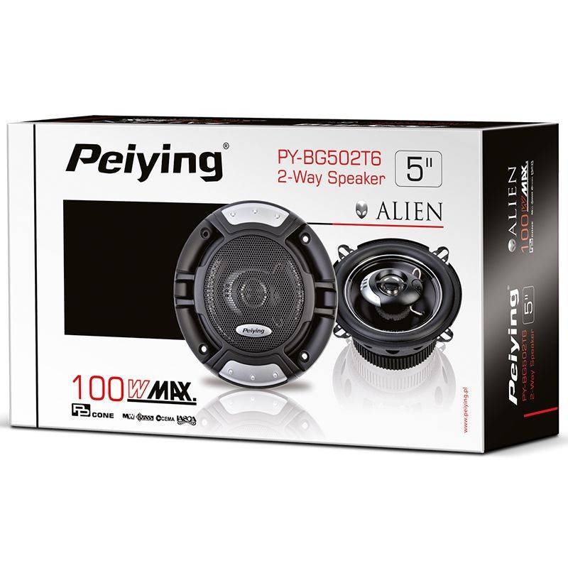 set difuzoare auto 5 inch 13cm alien peiying 100w 2buc 9