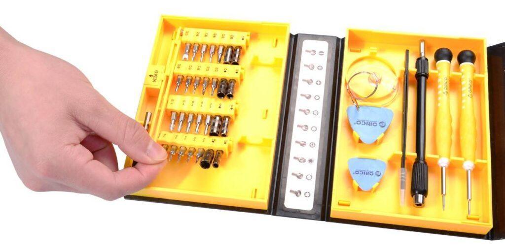 set surubelnita 28 capete otel s2 si un maner st2 orico 6