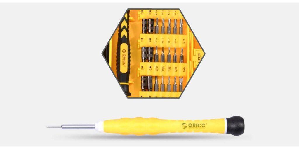 set surubelnita 28 capete otel s2 si un maner st2 orico 9