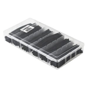 set tuburi termocontractabile negre 100buc 100mm 15mm 25mm 4mm 6mm 10mm 13mm