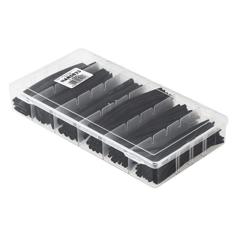 set tuburi termocontractabile negre 100buc 100mm 15mm 25mm 4mm 6mm 10mm 13mm