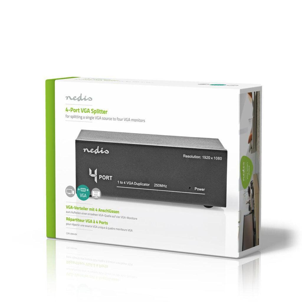 splitter vga 4 porturi negru nedis 6