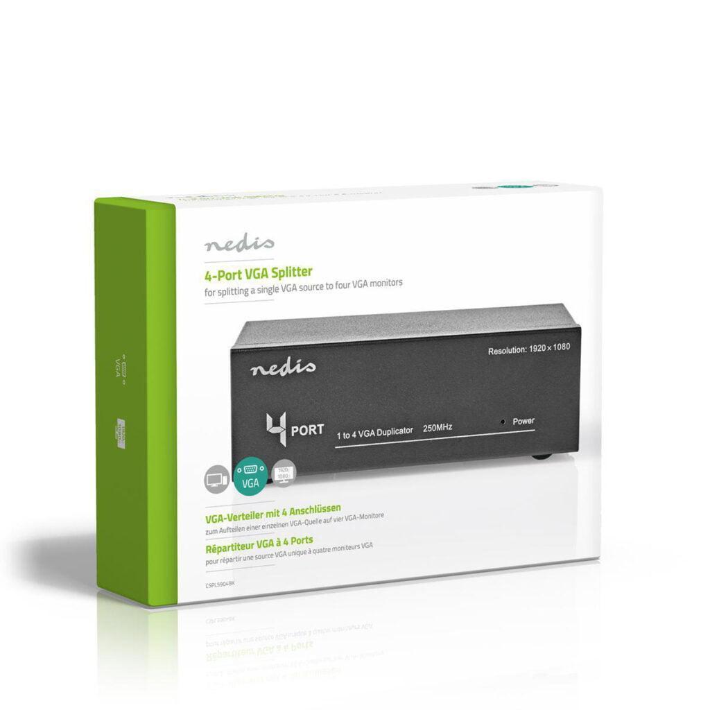 splitter vga 4 porturi negru nedis 7