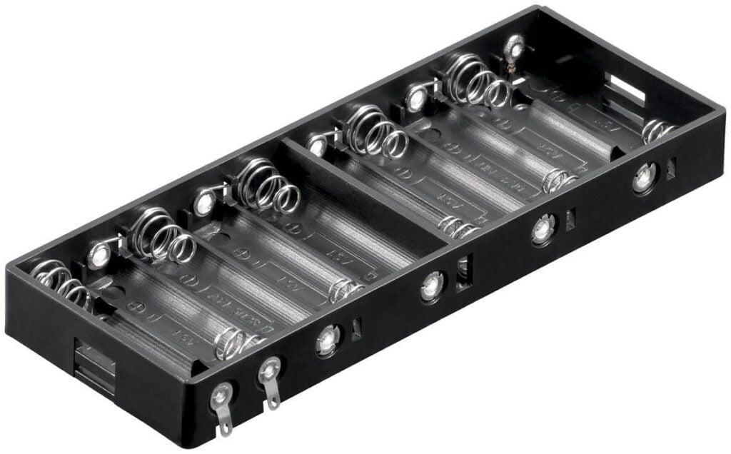 suport baterie 10x aa r6 cu contacte pentru lipire goobay