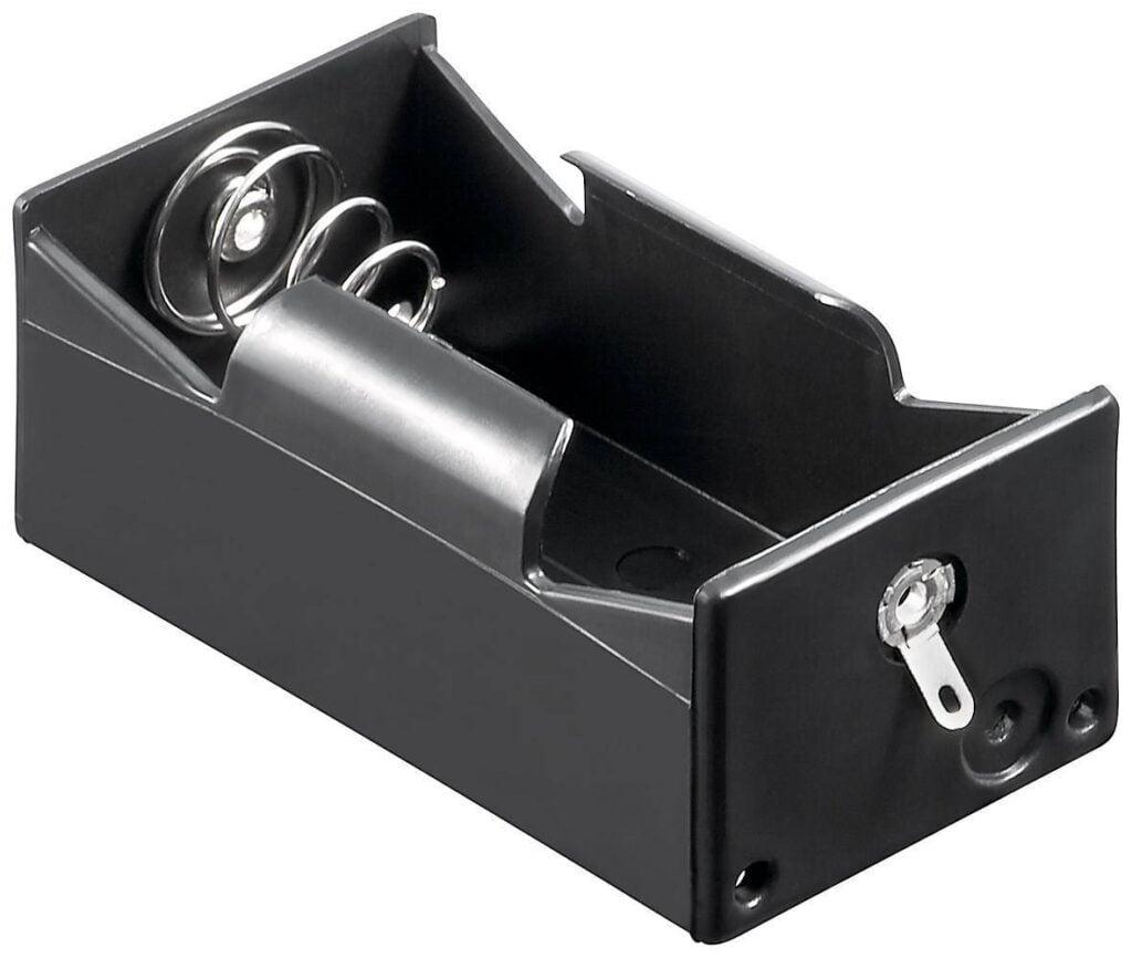 suport baterie d r20 1buc cu contacte pentru lipire goobay