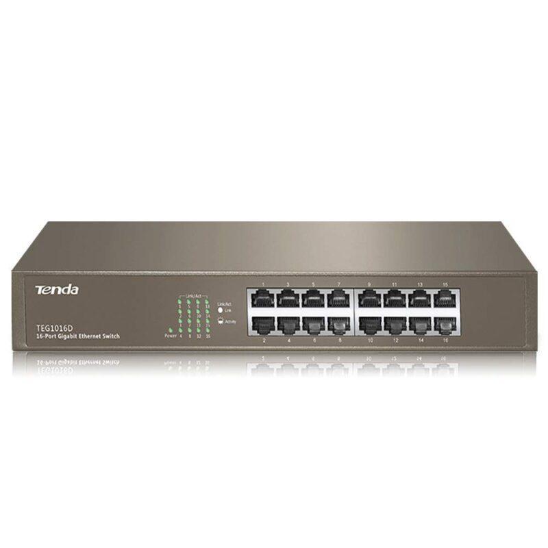 switch tenda teg1016d 16 porturi gigabit desktop sau montabil in rack