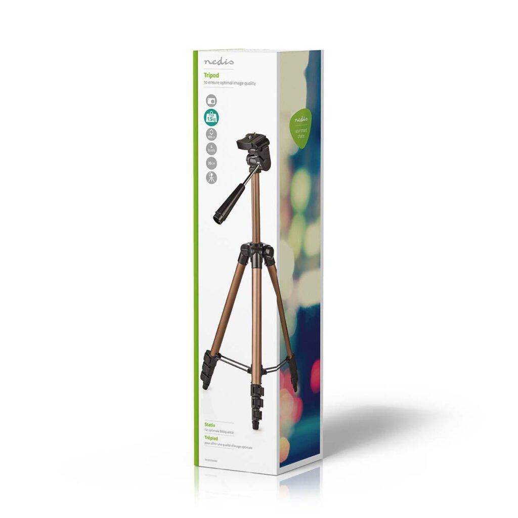 trepied ajustabil nedis max 15kg 105cm negru argintiu 12