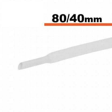 tub termocontractibil alb 80mm 40mm 05m