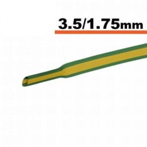 tub termocontractibil galben verde 3mm 15mm 05m