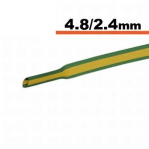 tub termocontractibil galben verde 48mm 24mm 50cm