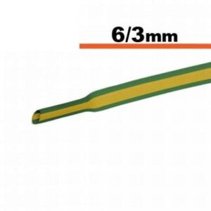 tub termocontractibil galben verde 6mm 3mm 05m