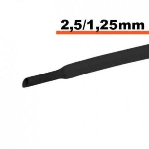 tub termocontractibil negru 25 mm 125 mm 05m