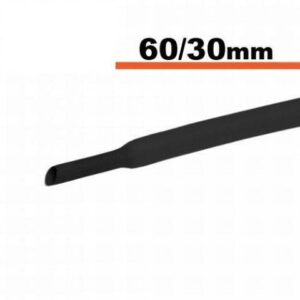 tub termocontractibil negru 60mm 30mm 05m