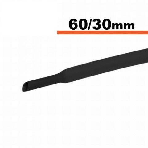 tub termocontractibil negru 60mm 30mm 05m
