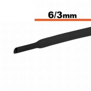 tub termocontractibil negru 6mm 3mm 05m