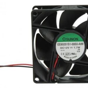 ventilator 12v 3000rpm 34db 220ma 80x80x25cm cu 2 fire 17w pe lagar vapo sunon