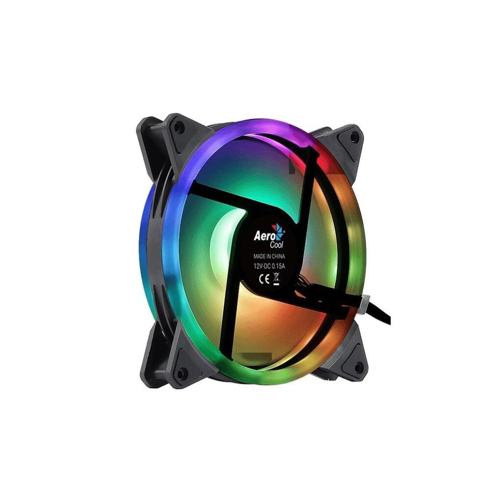 ventilator aerocool duo 140x140x25mm iluminare argb rulmenti de tip hydraulic bearing 1000 rpm 4
