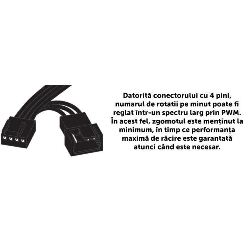 ventilator arctic p8 pwm pst 4 pin 200 3000 rpm 80x80x25 mm negru acfan00150a 5