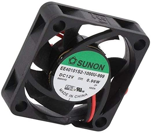 ventilator dc axial 12vdc 40x40x10mm 1199m3 h 23dba 26awg sunon ee40101s2 1000u 999 2