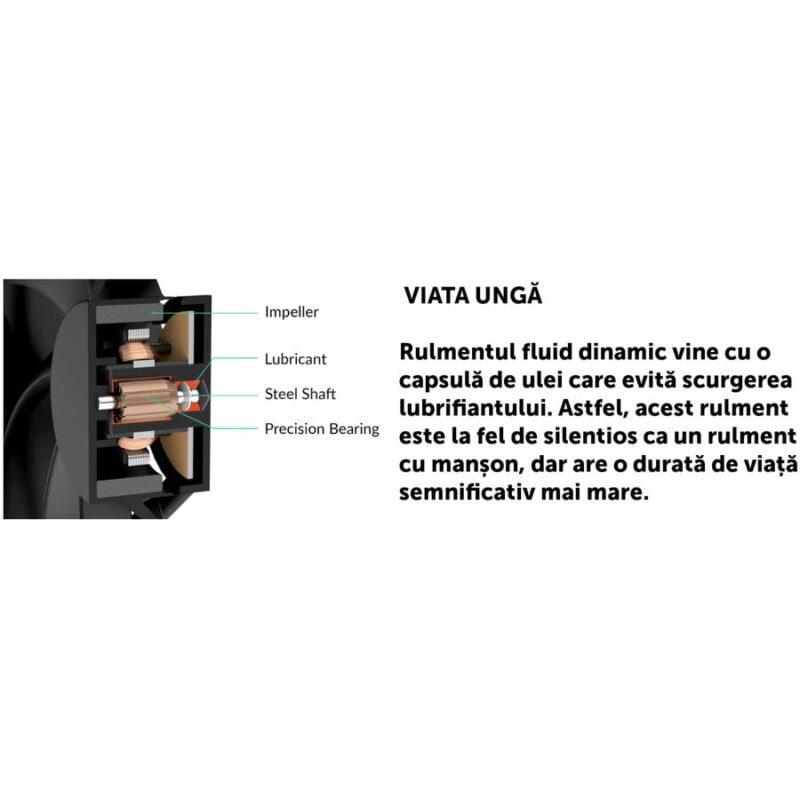 ventilator p8 pwm pst 200 3000 rpm 4 pin 80x80x25 mm negru 1buc arctic acfan00154a 1 8