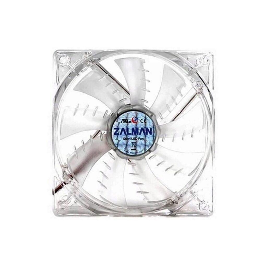 ventilator zalman zm f1 ledsf 80mm shark fin iluminare albastra