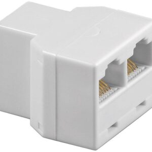 adaptor 8p8c isdn rj45 mama la 2x rj45 mama alb goobay