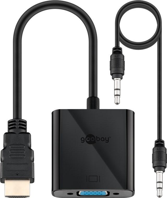 adaptor hdmi tata vga mama audio 35 mm goobay