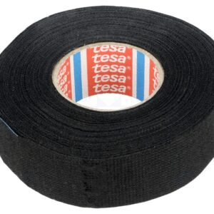 Banda textila 25mm 15m Thk 300um negru 105 grade C negru TESA 51608-00007-00