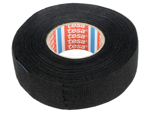 Banda textila 25mm 15m Thk 300um negru 105 grade C negru TESA 51608-00007-00
