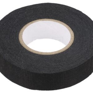 Banda textila W 19mm L 15m Thk 0.13mm acril modificat negru 3730 TKANINOWA PARCIANA 19MM-15M