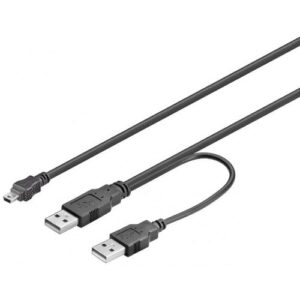 cablu 2x usb a tata la mini usb tata 18m goobay