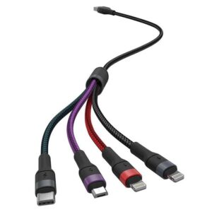cablu 4in1 usb type c micro usb lightning usb 24a 12m v tac sku 7748