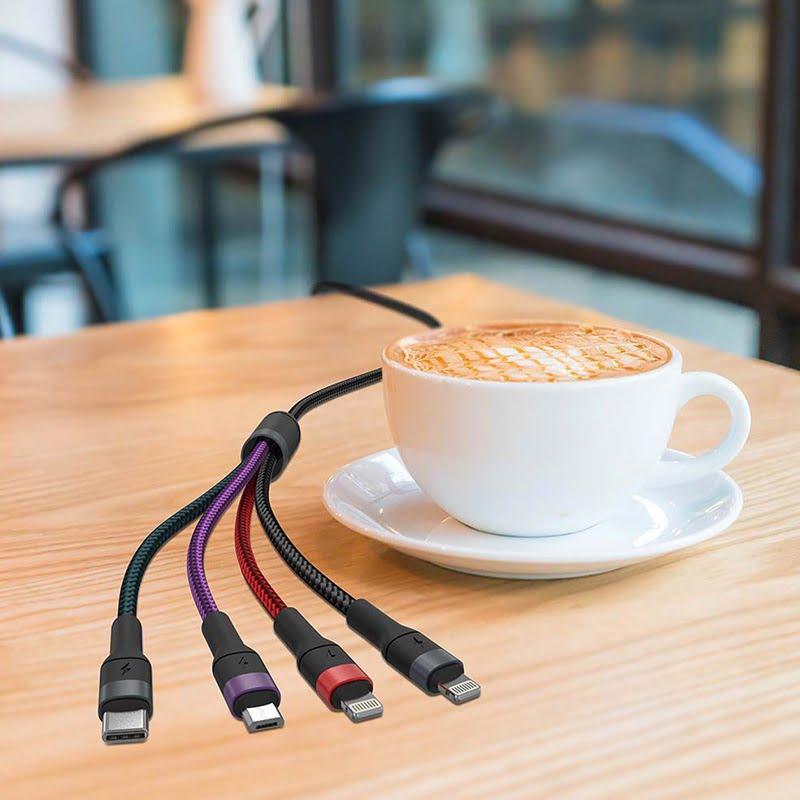 cablu 4in1 usb type c micro usb lightning usb 24a 12m v tac sku 7748 5