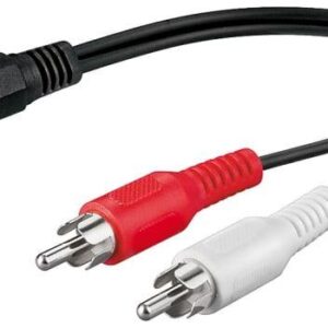 cablu adaptor audio stereo jack 35 mm mama la 2x rca tata 20cm