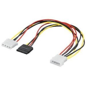 cablu adaptor sata la 2x molex 525 mama si tata 30cm goobay