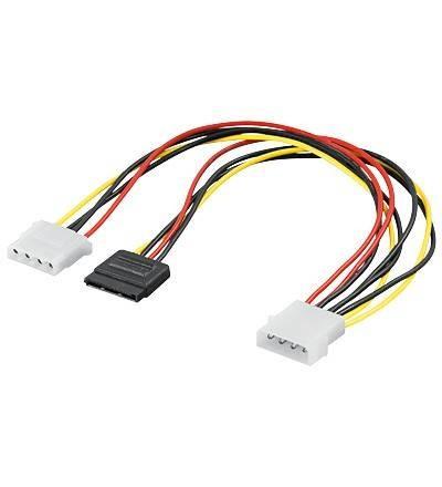 cablu adaptor sata la 2x molex 525 mama si tata 30cm goobay