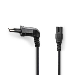 cablu alimentare euro cotit tata 2 pini iec 320 c7 2m nedis