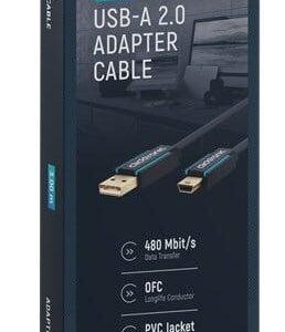Cablu Profesional 3m mini USB 2.0 - USB Hi-Speed 480Mbit/s OFC cupru fara oxigen aurit Clicktronic 70128