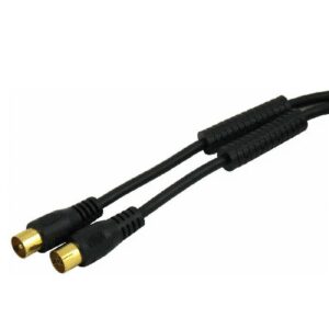 cablu rf video negru mufa aurii cu tata aurita 3m
