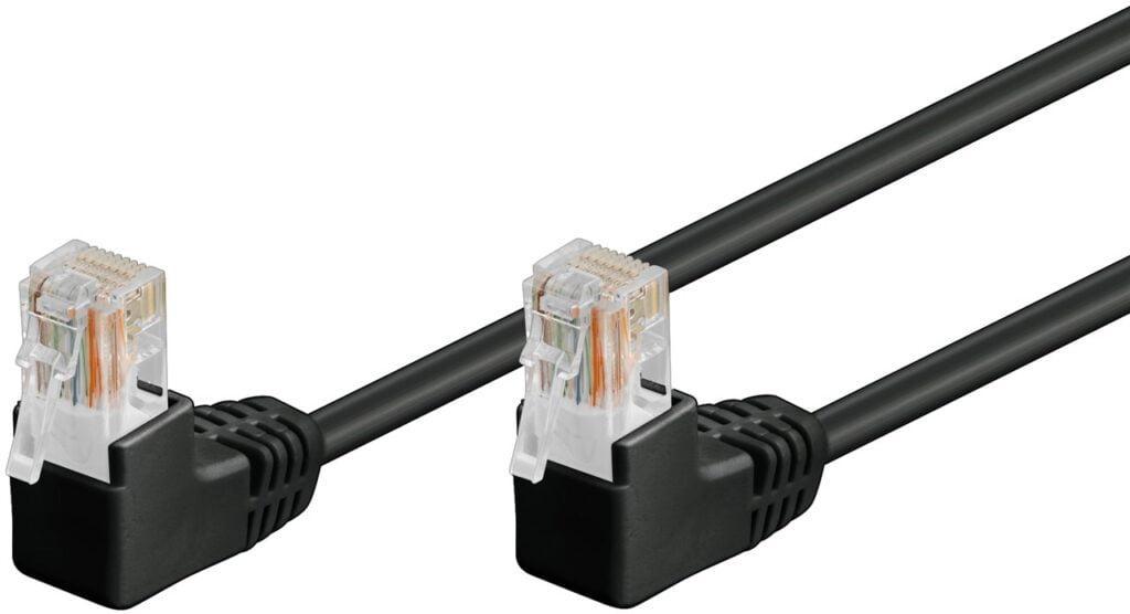 Cablu UTP Cat5e patch cord 0.5m RJ454-RJ45 negru Goobay