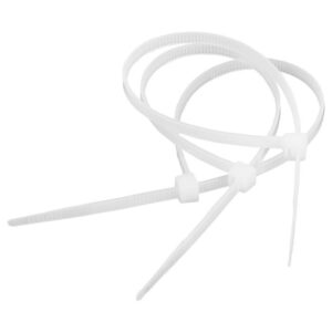 coliere plastic 25 mm x 15 cm alb 100buc