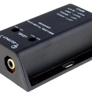 Convertor HI-LOW nivel semnale difuzor la 2x RCA audio aurit 40W Intrare cabluri 4CarMedia