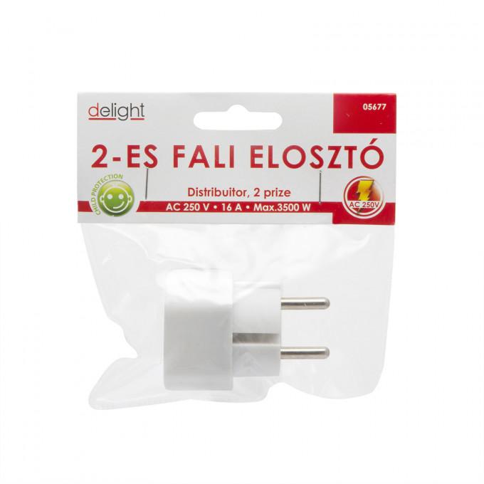 distribuitor dublu 2x euro de perete cu pamantare delight 3